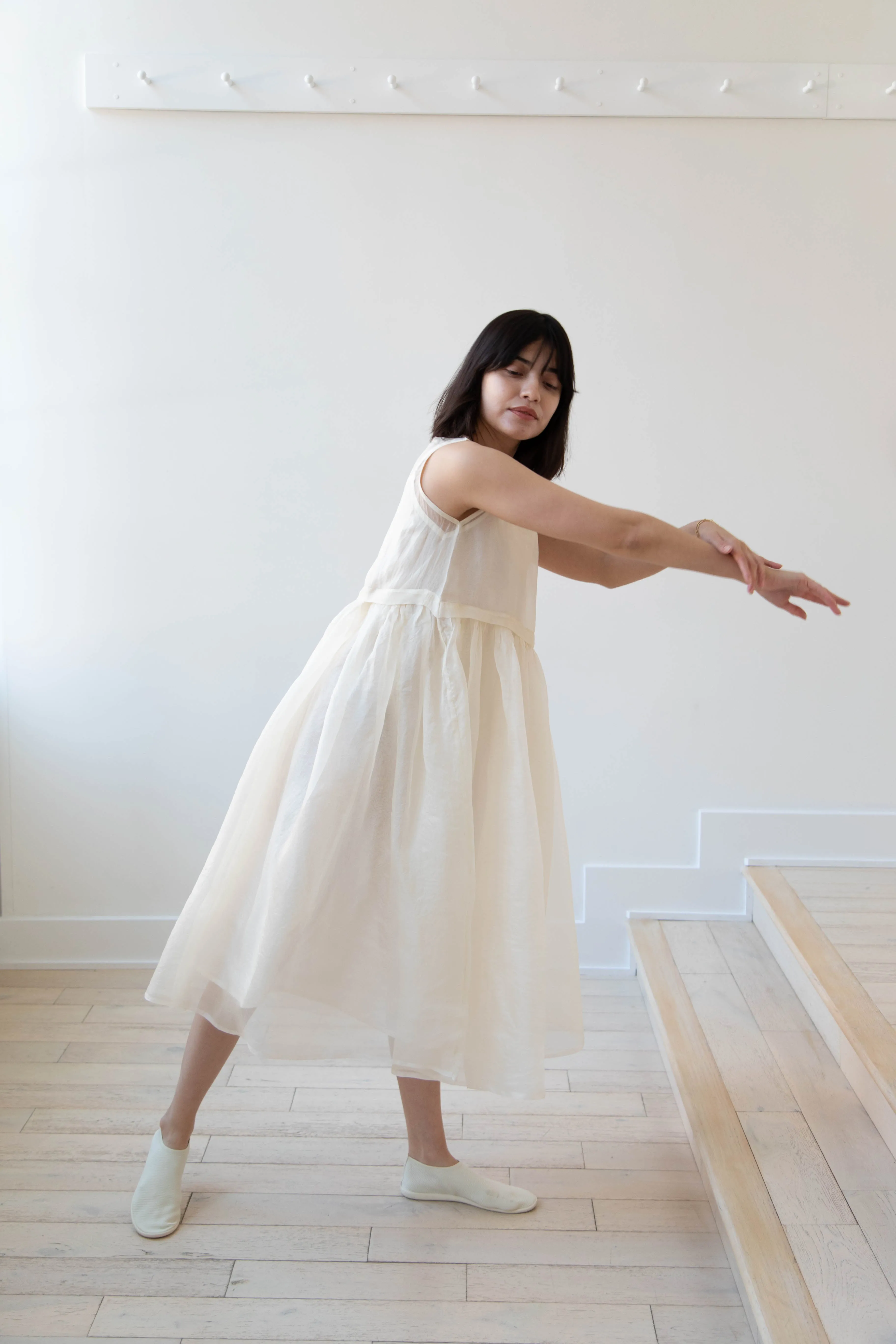 RB by Runaway Bicycle | Silk Organza Anna Dress in Cream