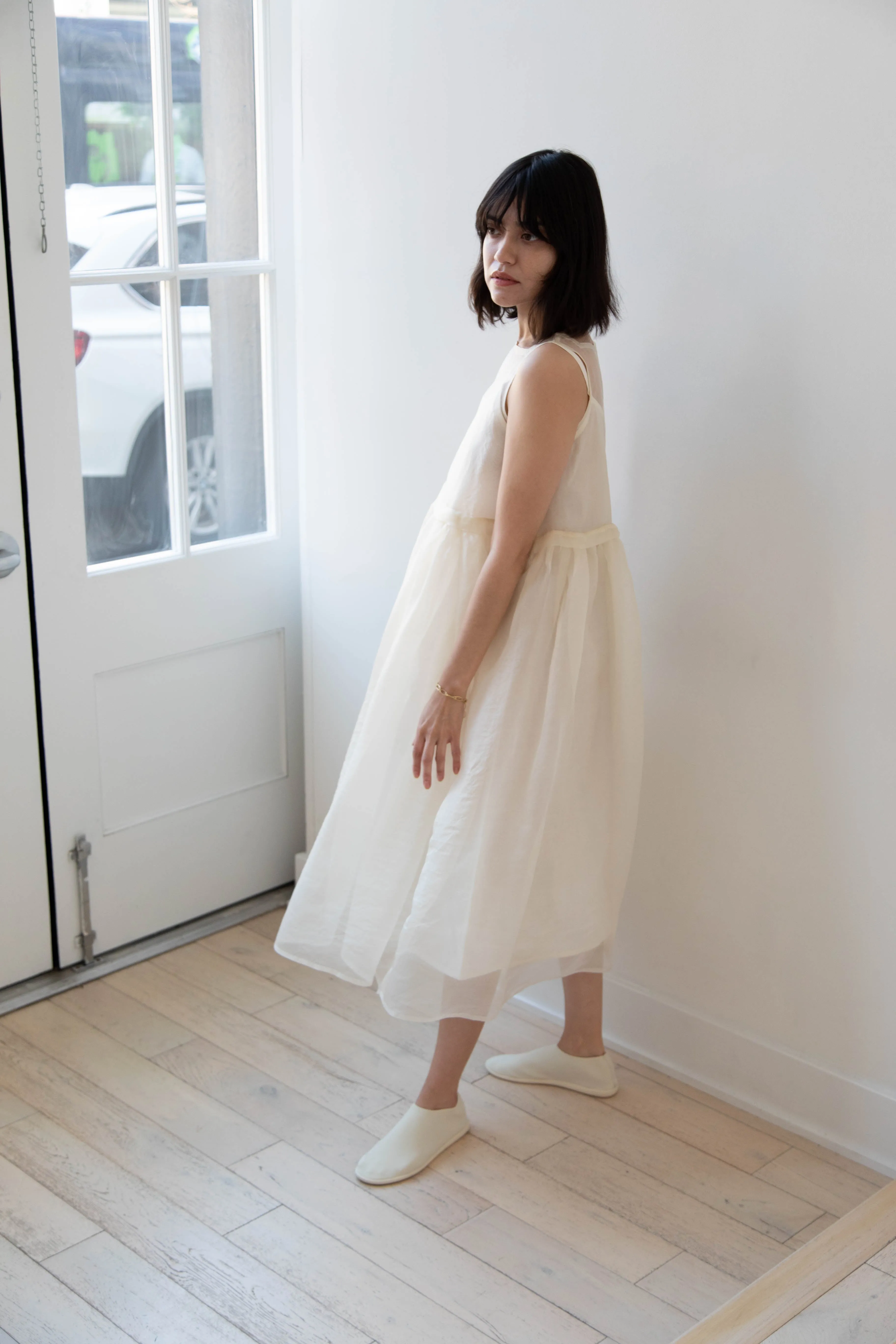 RB by Runaway Bicycle | Silk Organza Anna Dress in Cream
