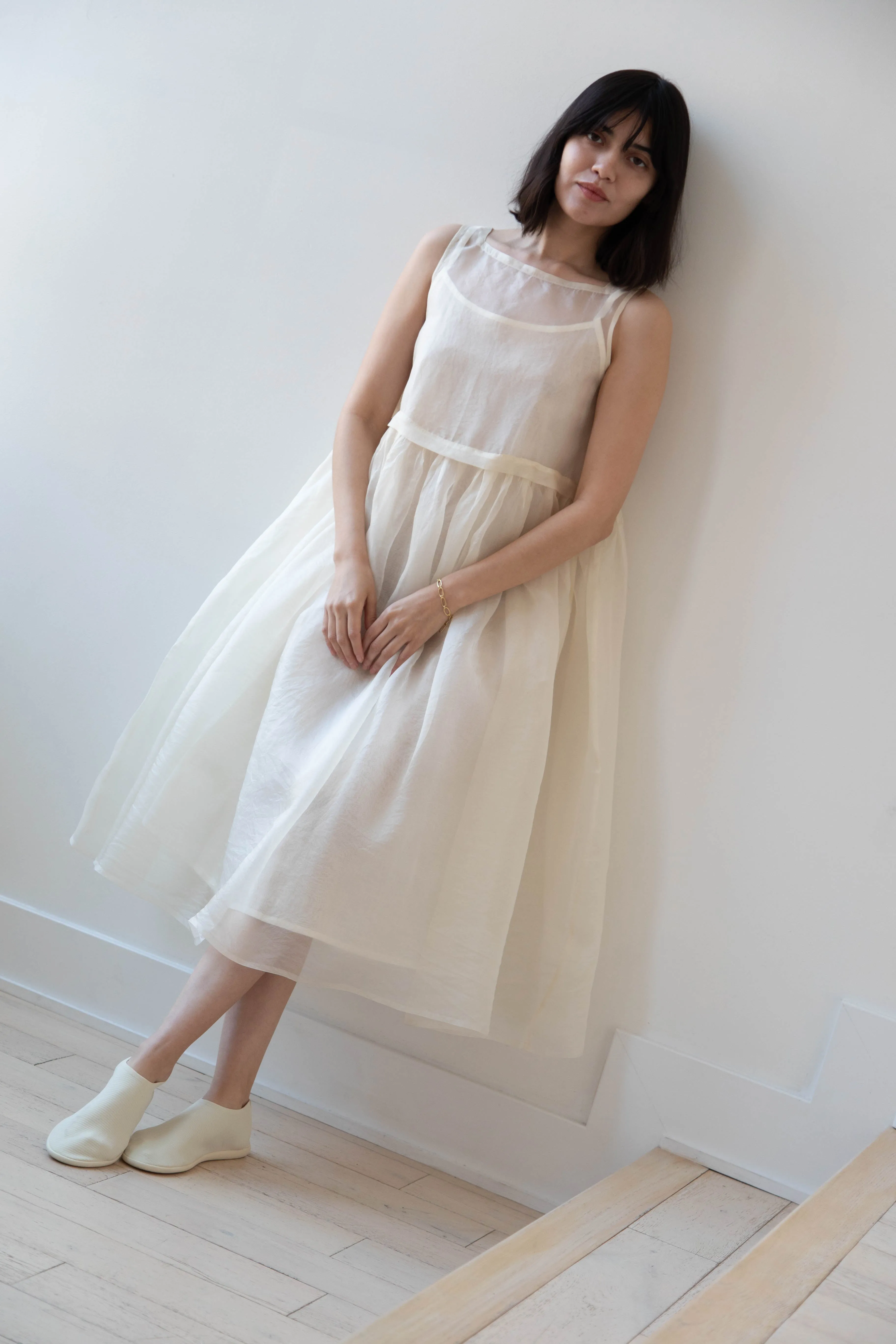 RB by Runaway Bicycle | Silk Organza Anna Dress in Cream