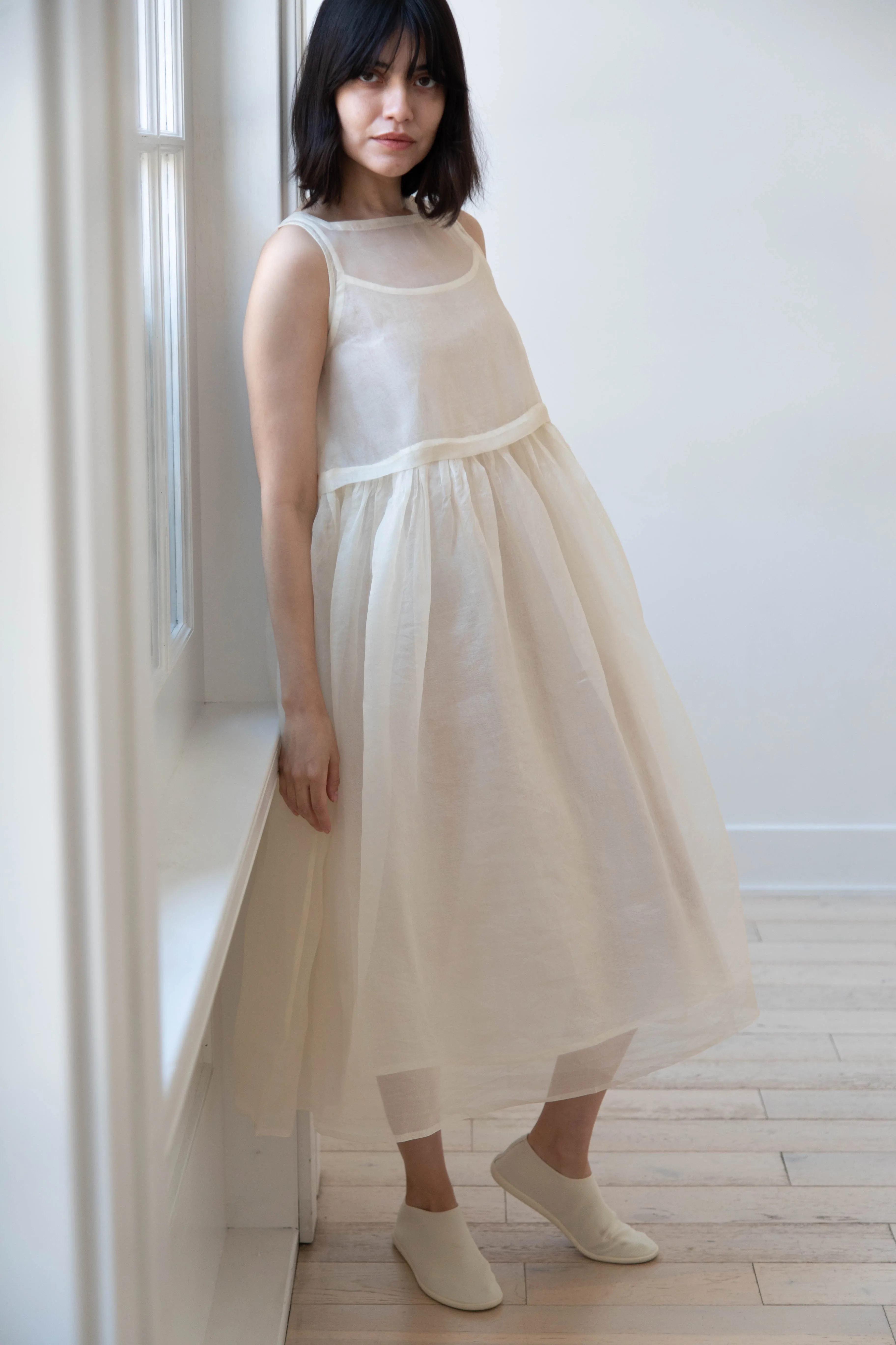 RB by Runaway Bicycle | Silk Organza Anna Dress in Cream