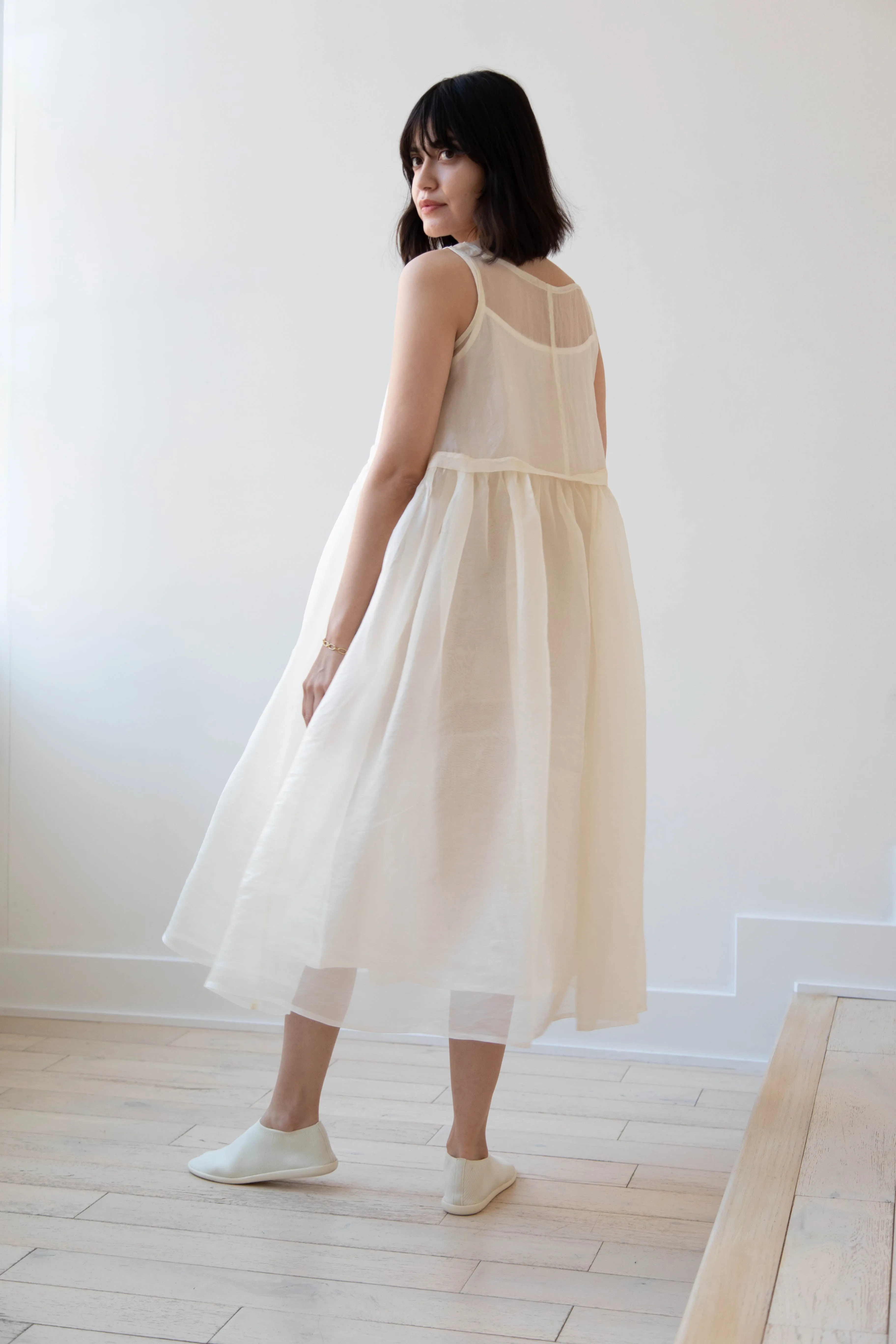 RB by Runaway Bicycle | Silk Organza Anna Dress in Cream