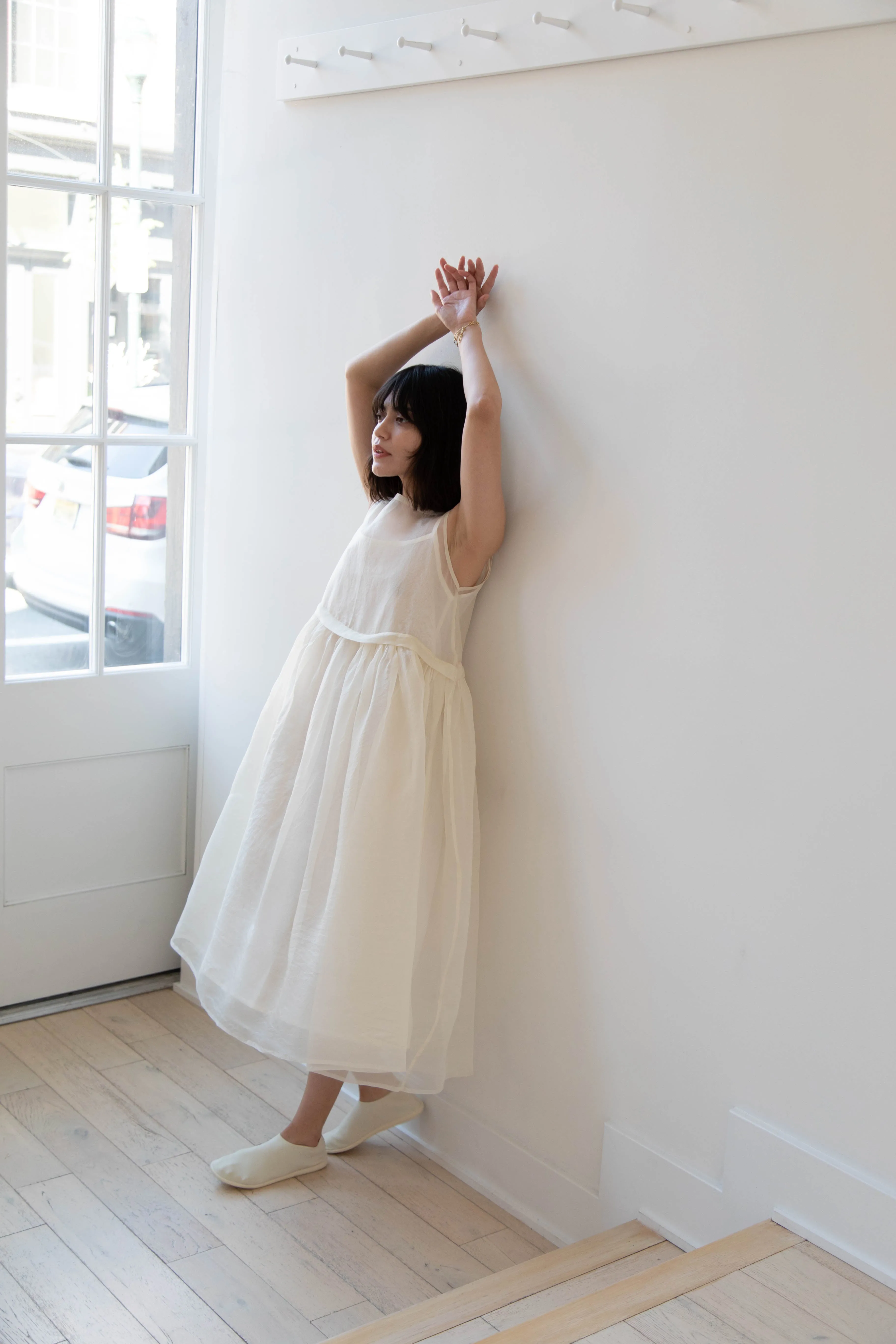 RB by Runaway Bicycle | Silk Organza Anna Dress in Cream