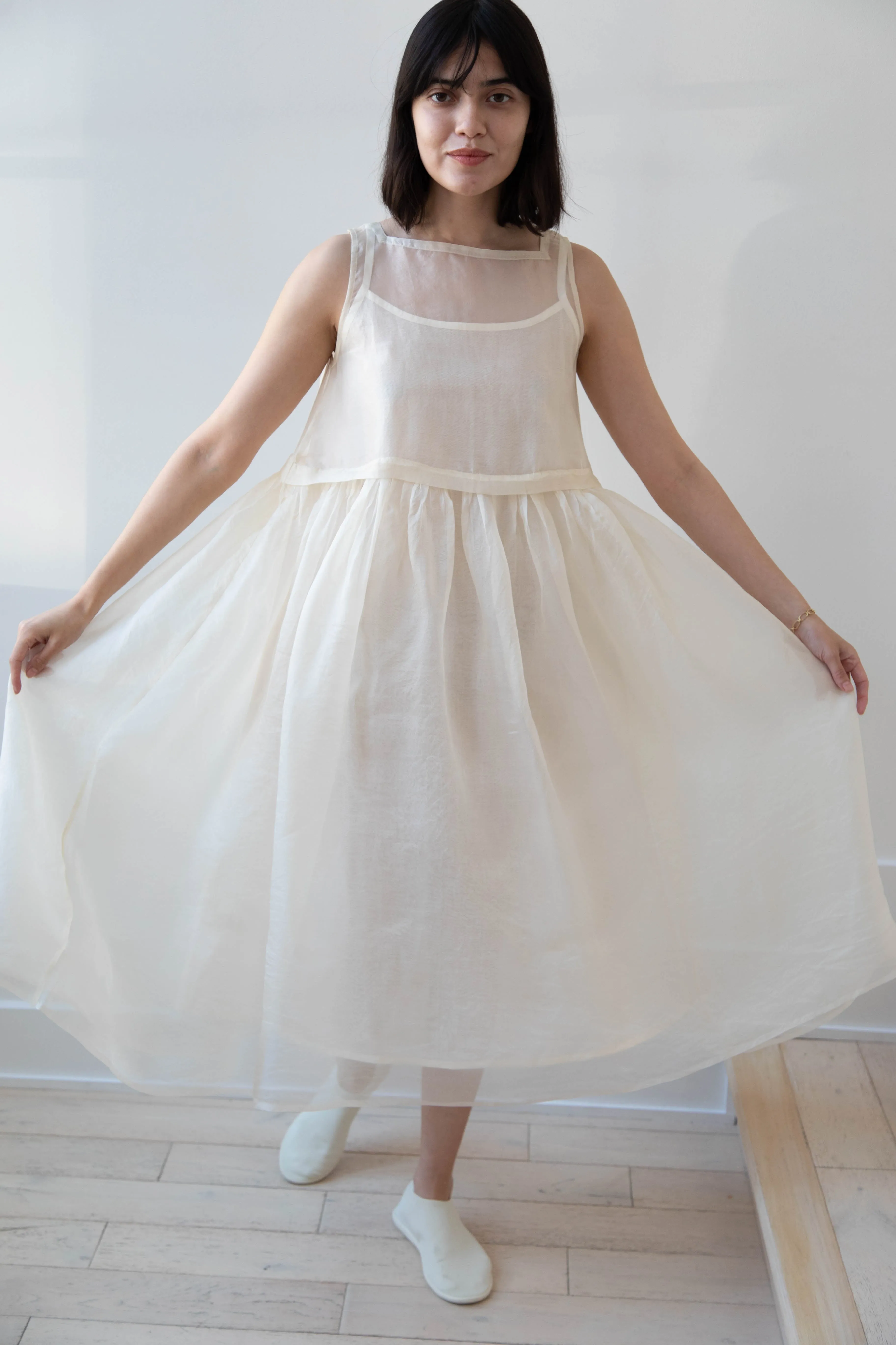 RB by Runaway Bicycle | Silk Organza Anna Dress in Cream