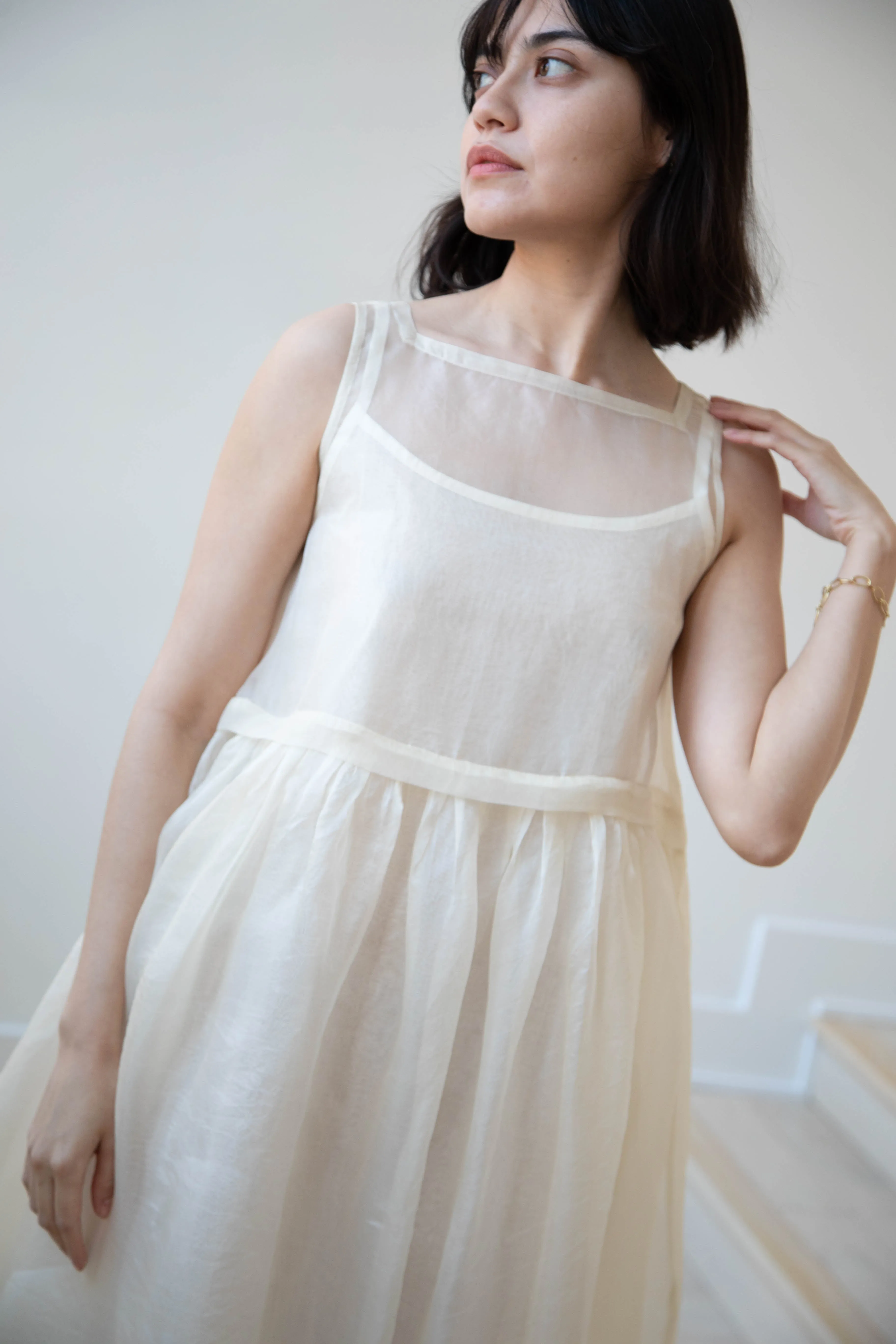 RB by Runaway Bicycle | Silk Organza Anna Dress in Cream
