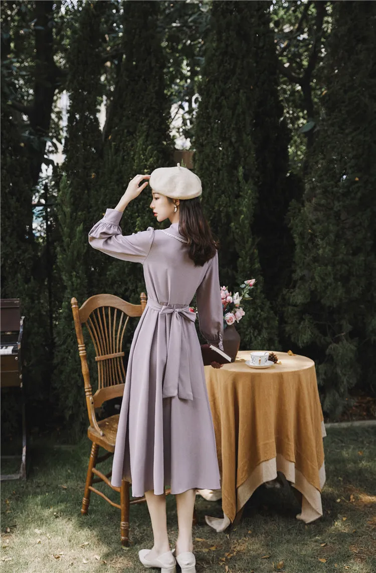 Retro 50s V Neck A-Line Dress