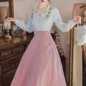 Rose Conservatory Garden Date      Dress Kawaii Academia Y2K Cottagecore Coquette Fairycore Dollette Princesscore