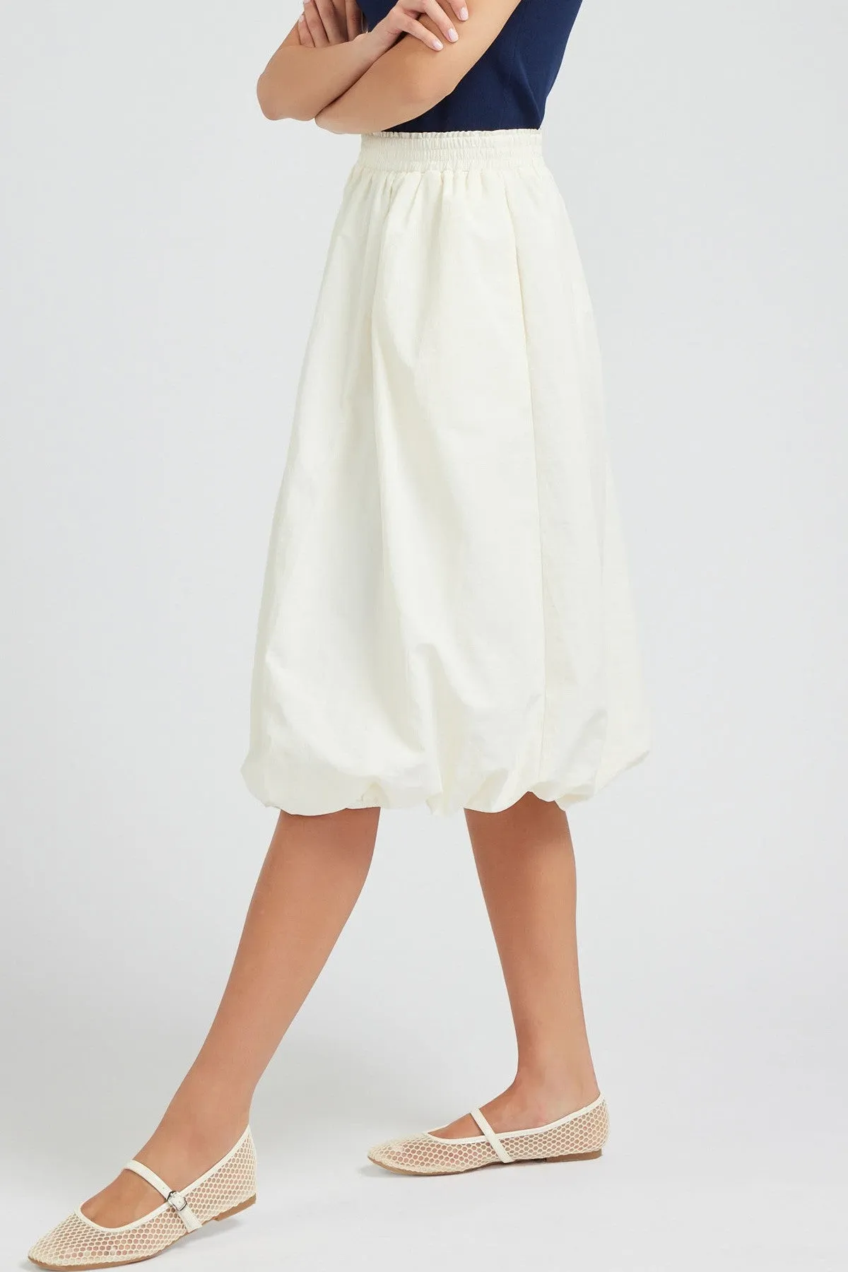 Ruffle Jacket & Bubble Skirt - Cream