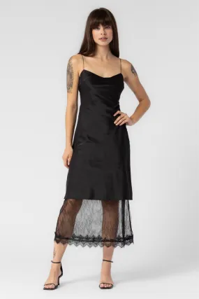 Satin Lace Slip Dress
