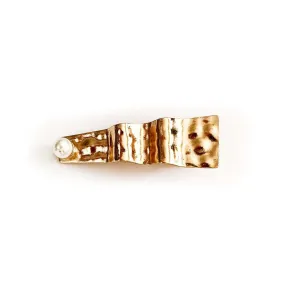 Sister Bows Gold Wedge Hair Clip