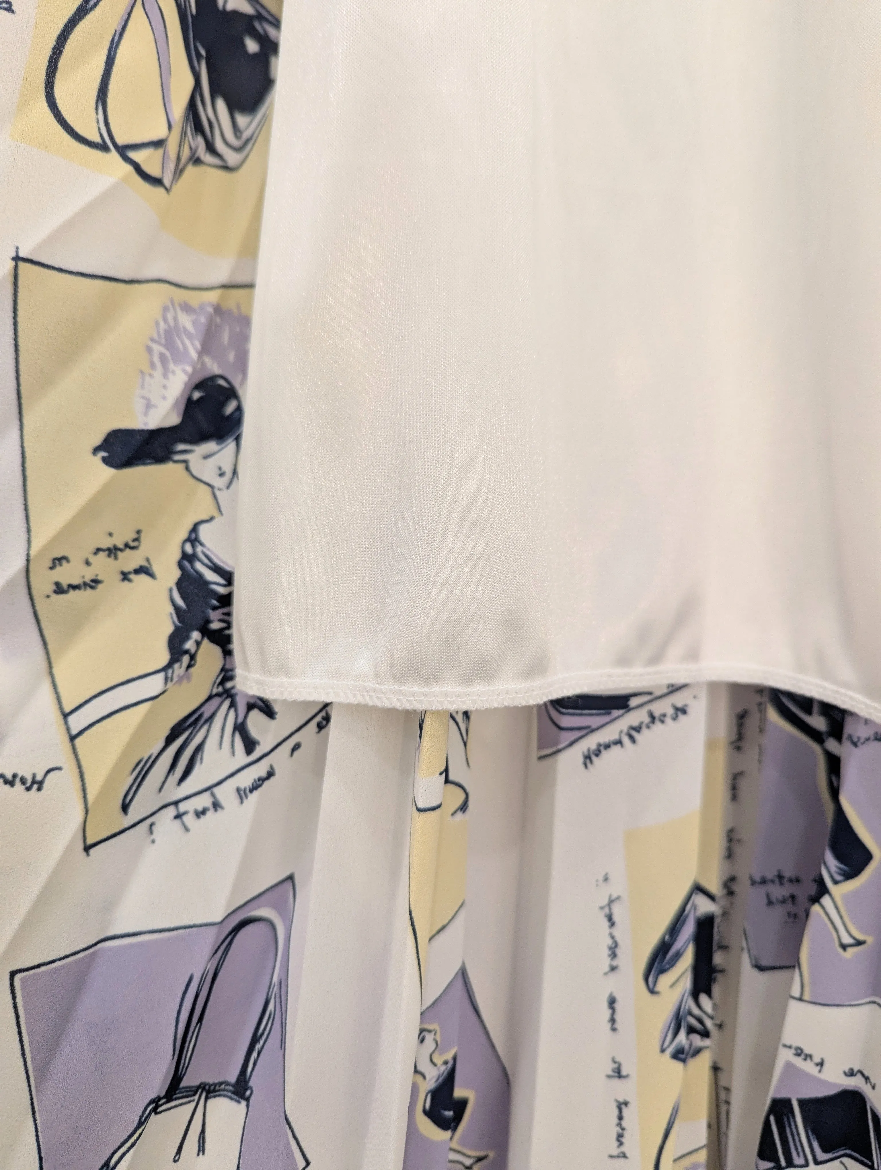 Sketch Pleated Midi Skirt