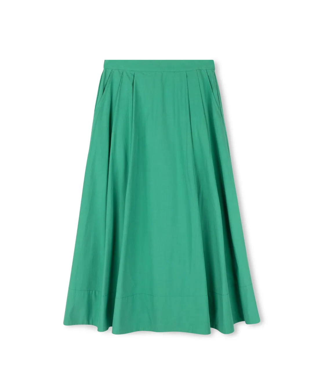 skirt midi poplin - royal