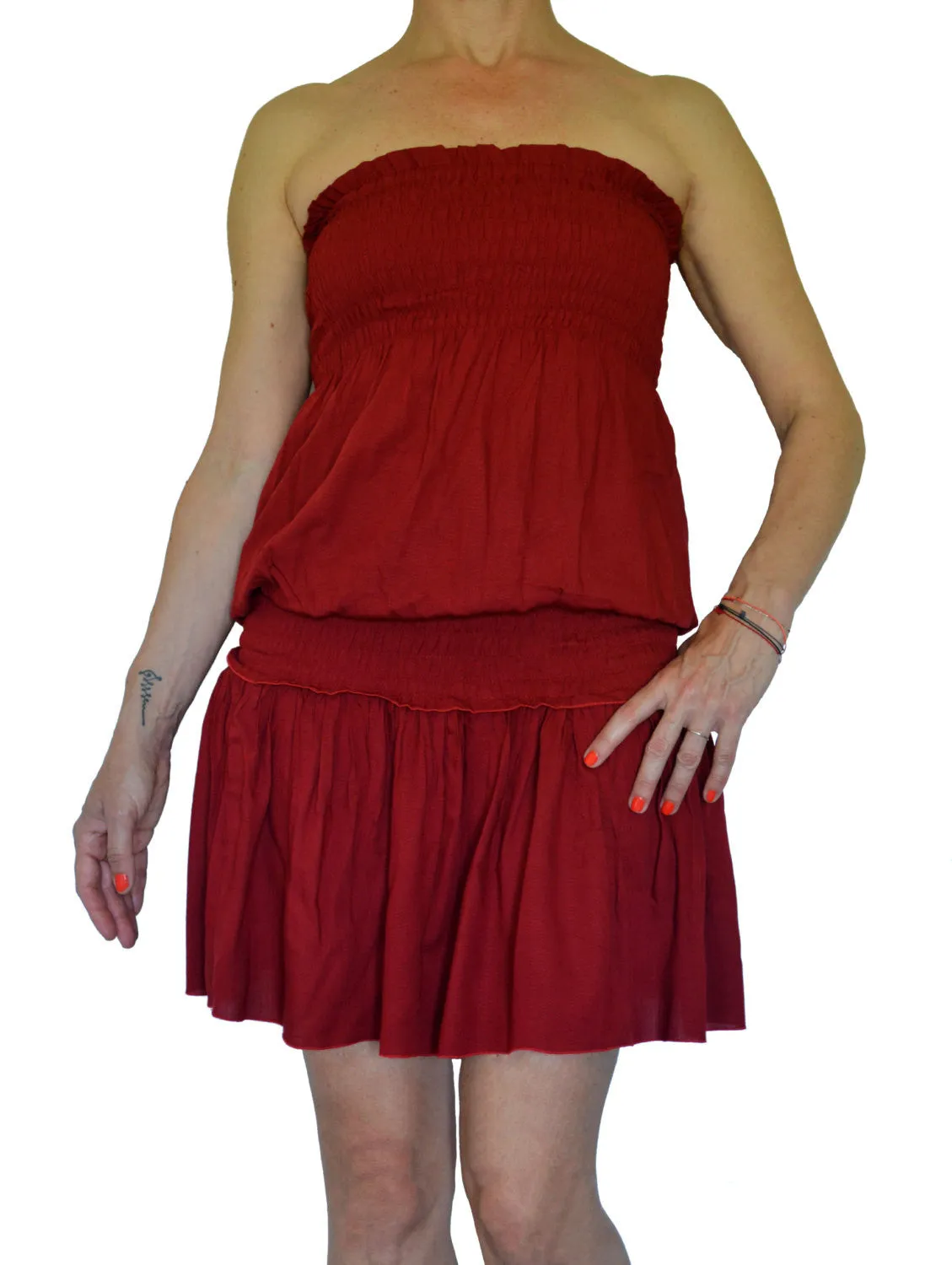 Sleeveless Short Dress-Teal