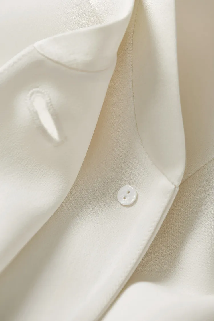 Slim-Fit Triacetate Collarless White Suit Jacket