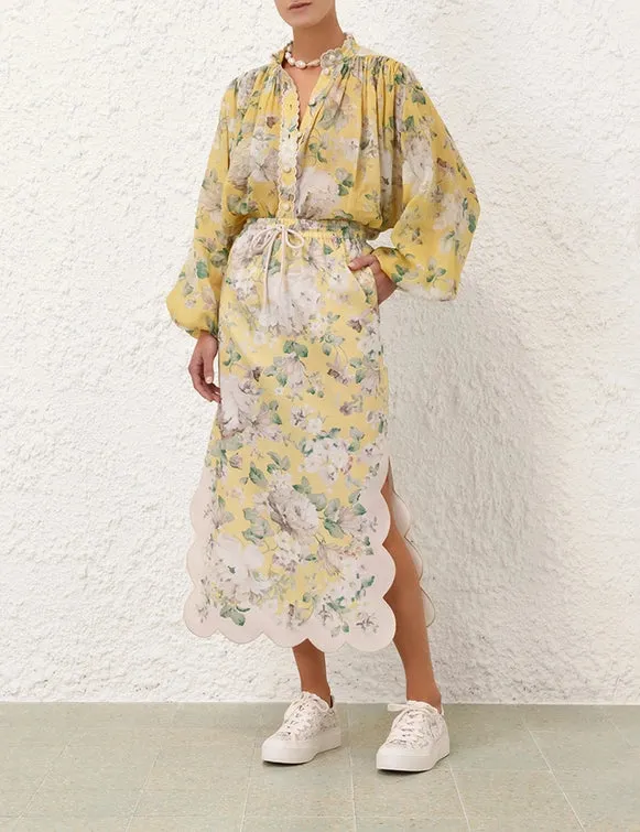 SPECIAL ORDER Acacia Scallop Midi Skirt