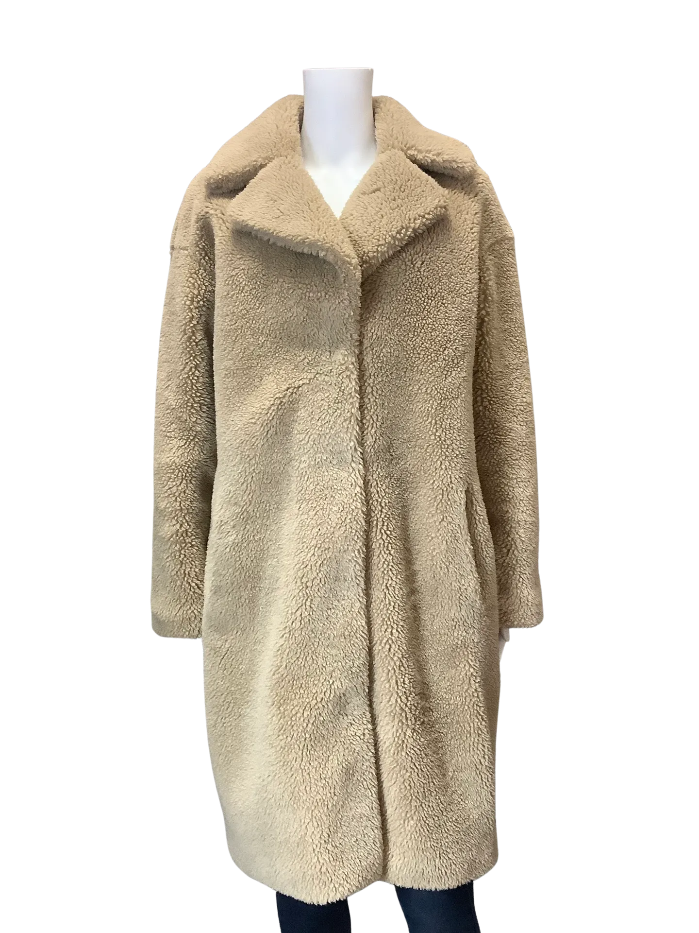 Stand Studio Teddy Bear Midi Length Coat Size: (See Measurements)