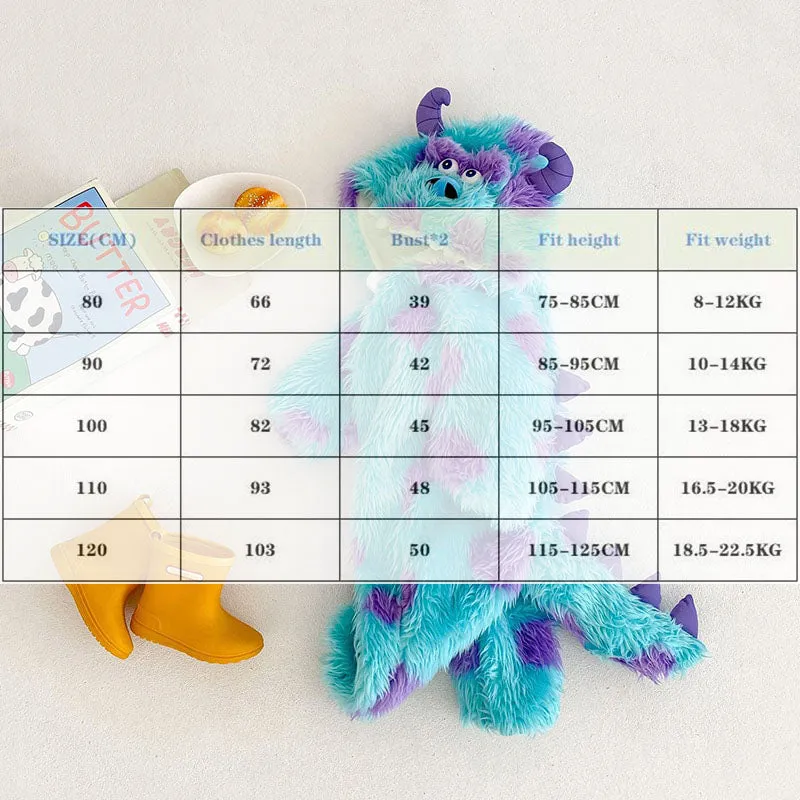 Sulley Plush Hooded Baby Overall