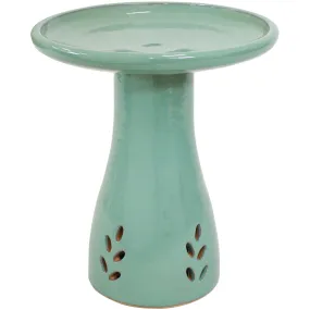 Sunnydaze Glazed Ceramic Classic Outdoor Bird Bath