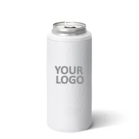 Swig 12 Oz Custom Skinny Can Coolers-Golf Partee, White