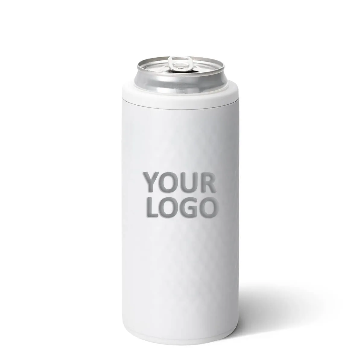 Swig 12 Oz Custom Skinny Can Coolers-Golf Partee, White