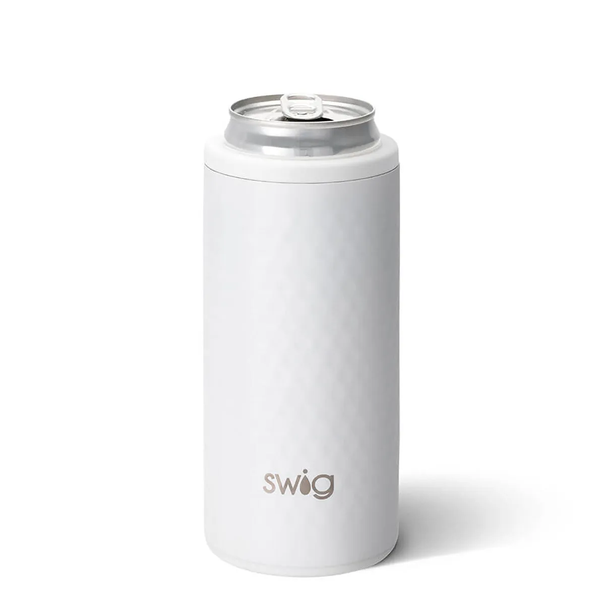 Swig 12 Oz Custom Skinny Can Coolers-Golf Partee, White