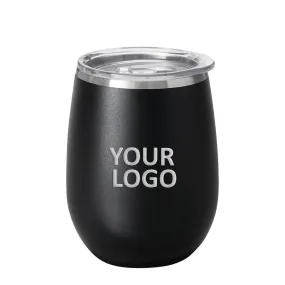 Swig 14 Oz Stemless Custom Wine Cups, Black