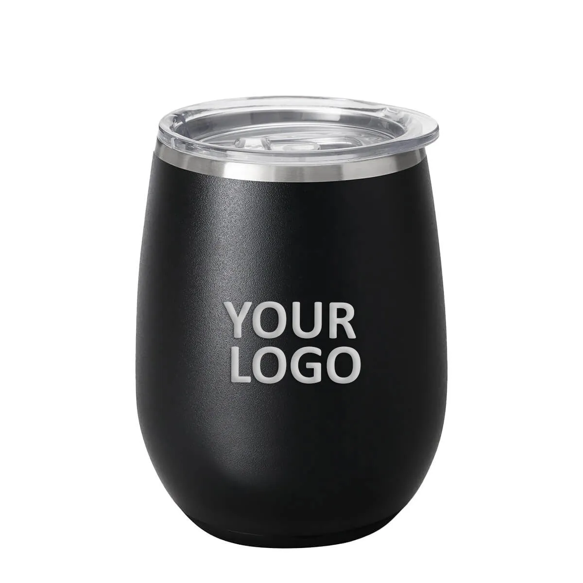 Swig 14 Oz Stemless Custom Wine Cups, Black