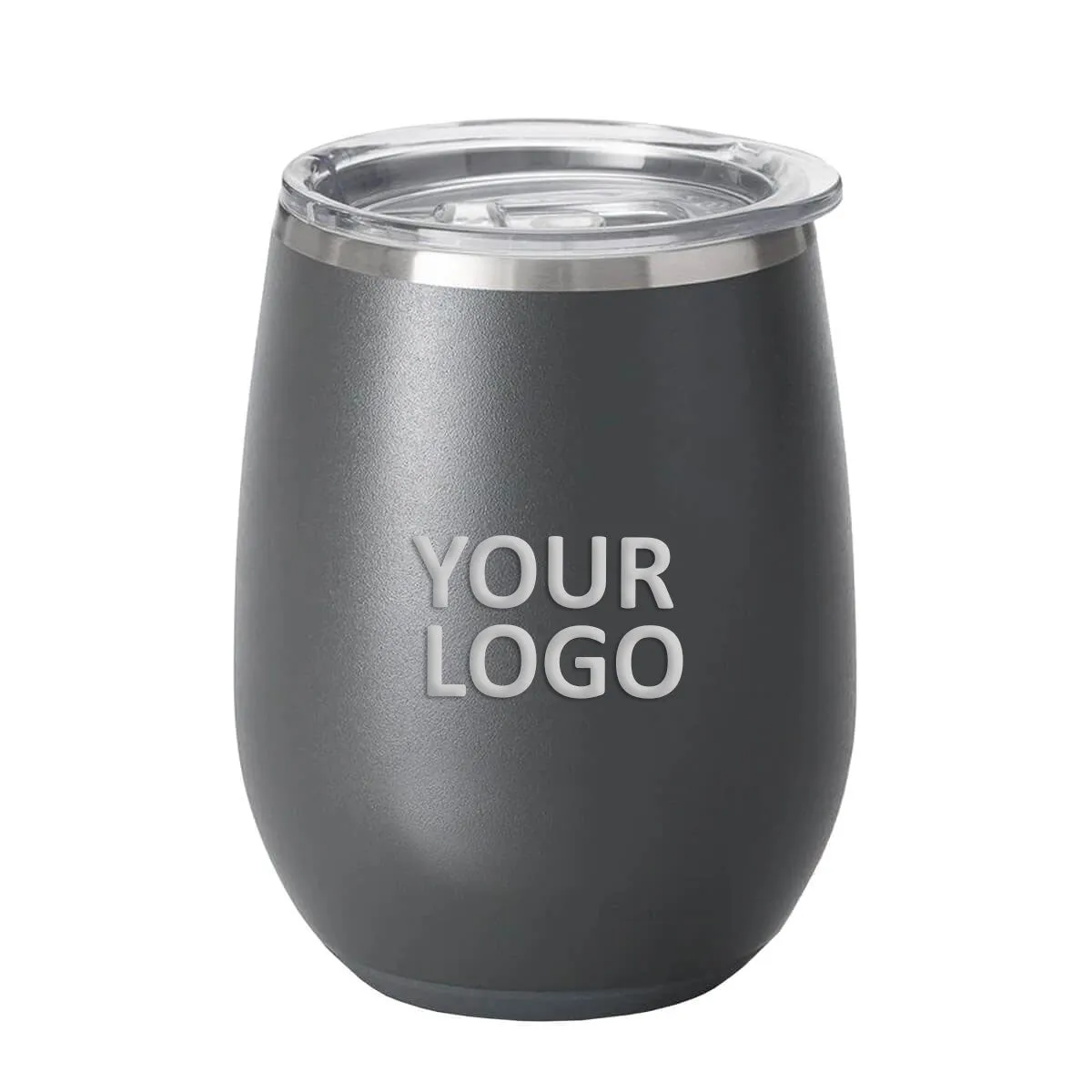 Swig 14 Oz Stemless Custom Wine Cups, Grey