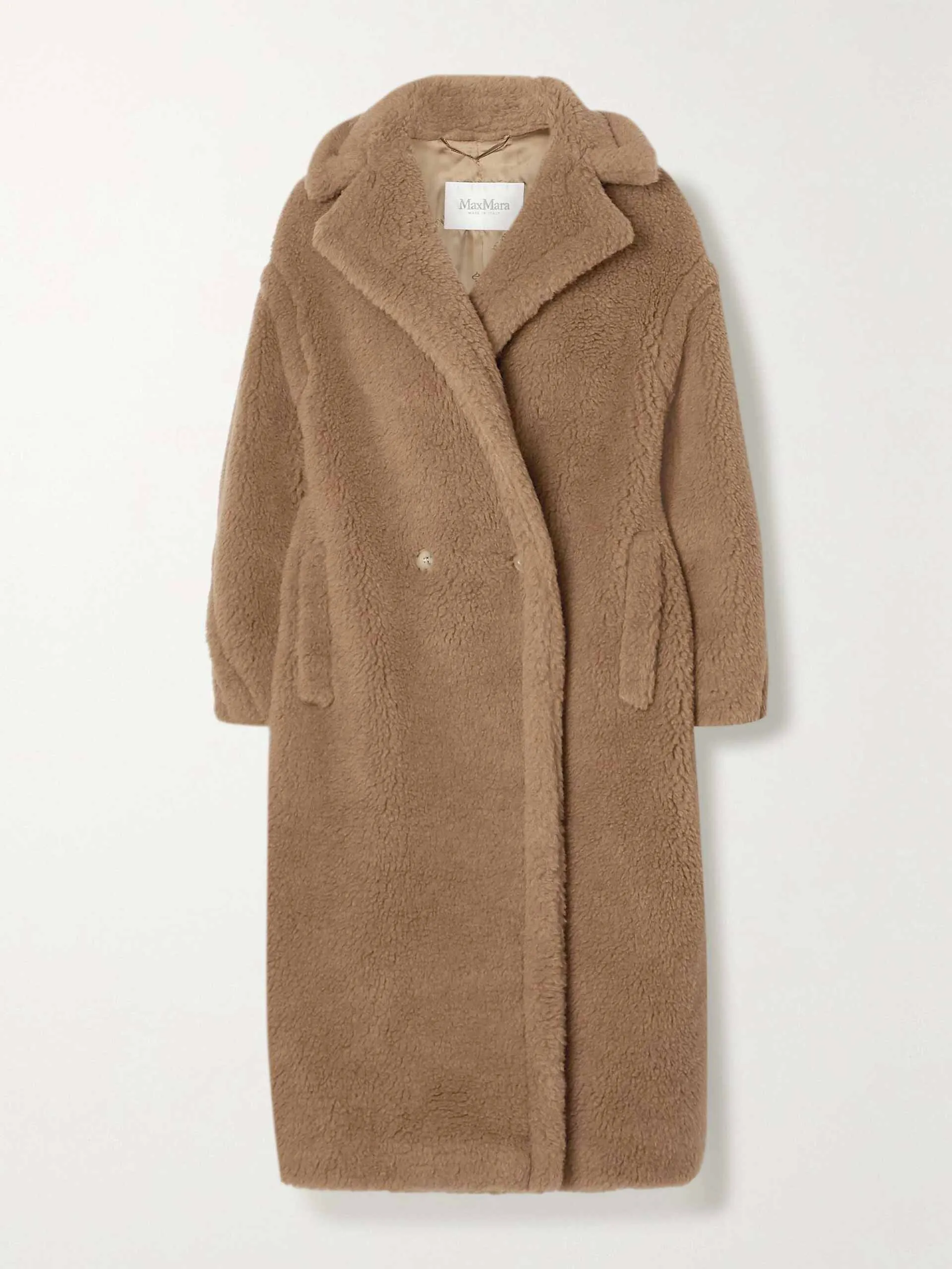 Teddy Bear Icon oversized camel hair and silk-blend coat