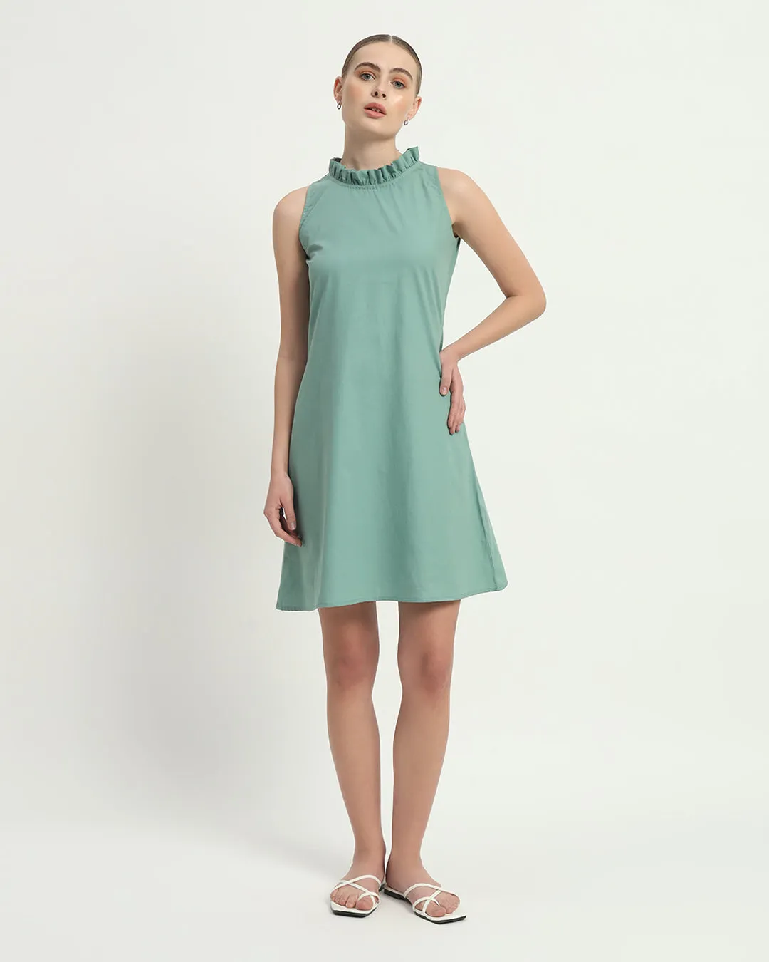 The Angelica Mint Cotton Dress