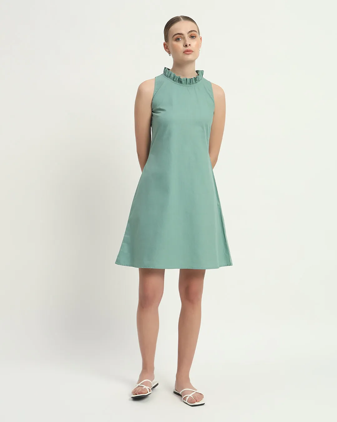 The Angelica Mint Cotton Dress