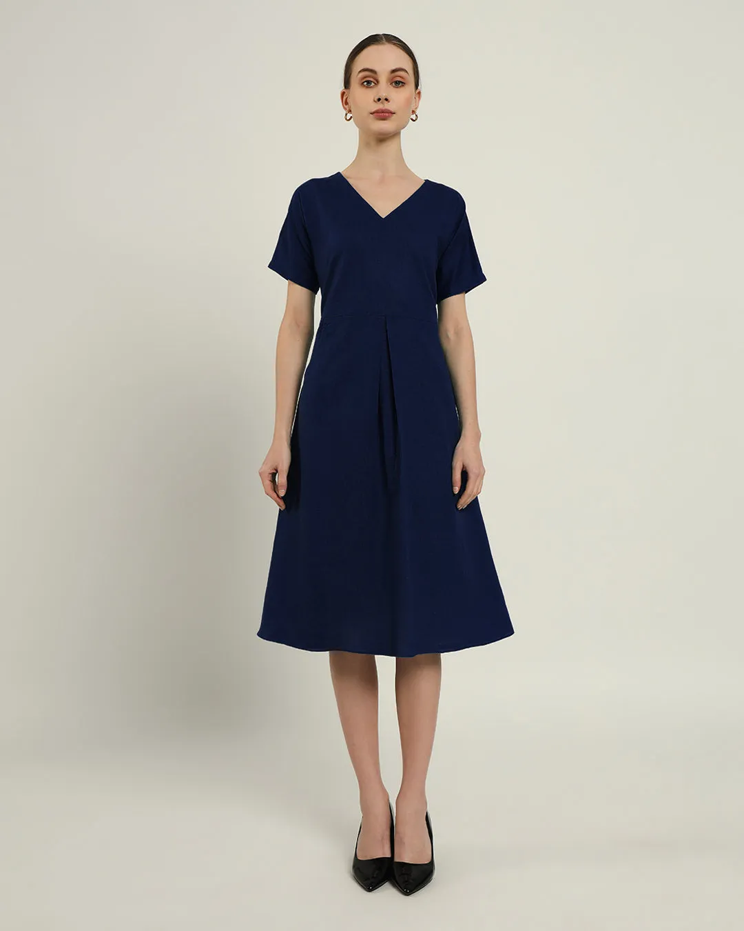 The Memphis Daisy Midnight Blue Linen Dress