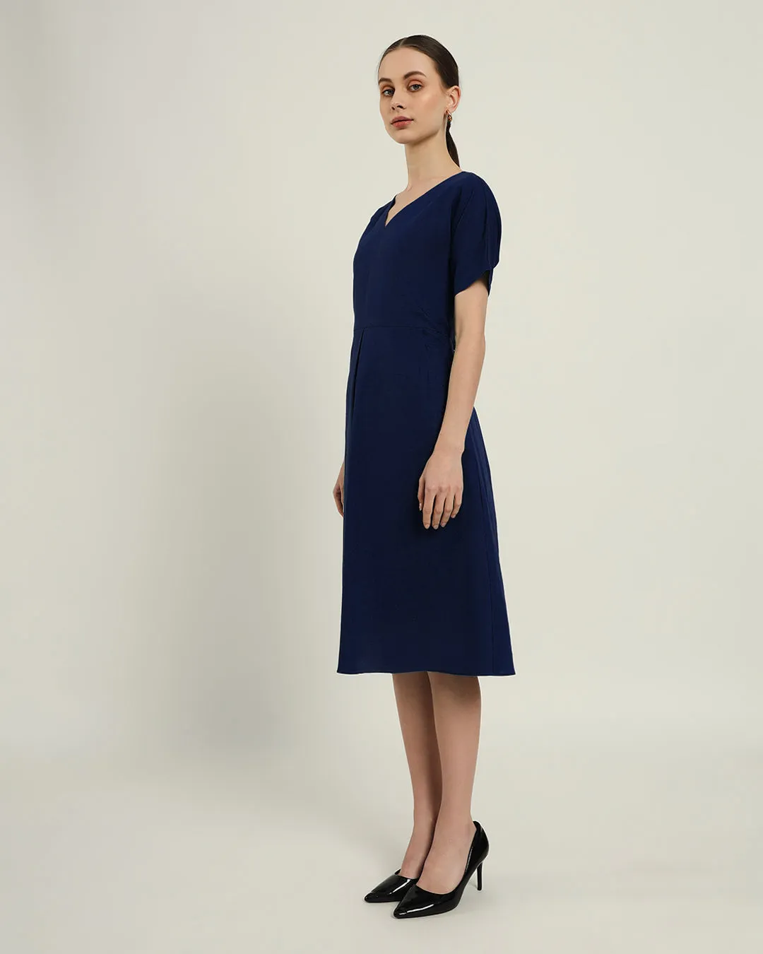 The Memphis Daisy Midnight Blue Linen Dress