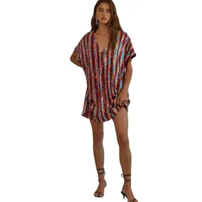 This Moment Dress - Multi Burgundy