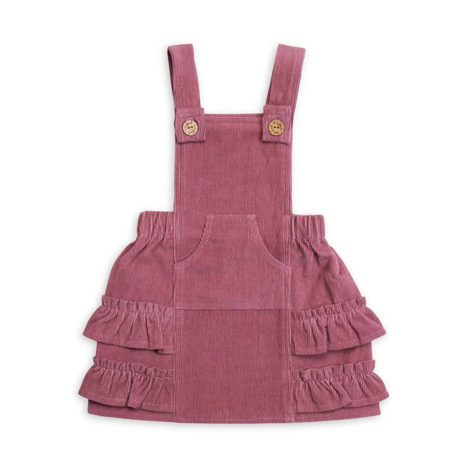 Tiny Twig Pinafore Corduroy Dress Rose