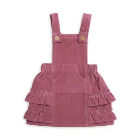Tiny Twig Pinafore Corduroy Dress Rose