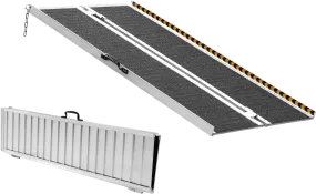 Vevor Portable Wheelchair Ramp 5' 800 lbs Folding Non-Slip Aluminum New