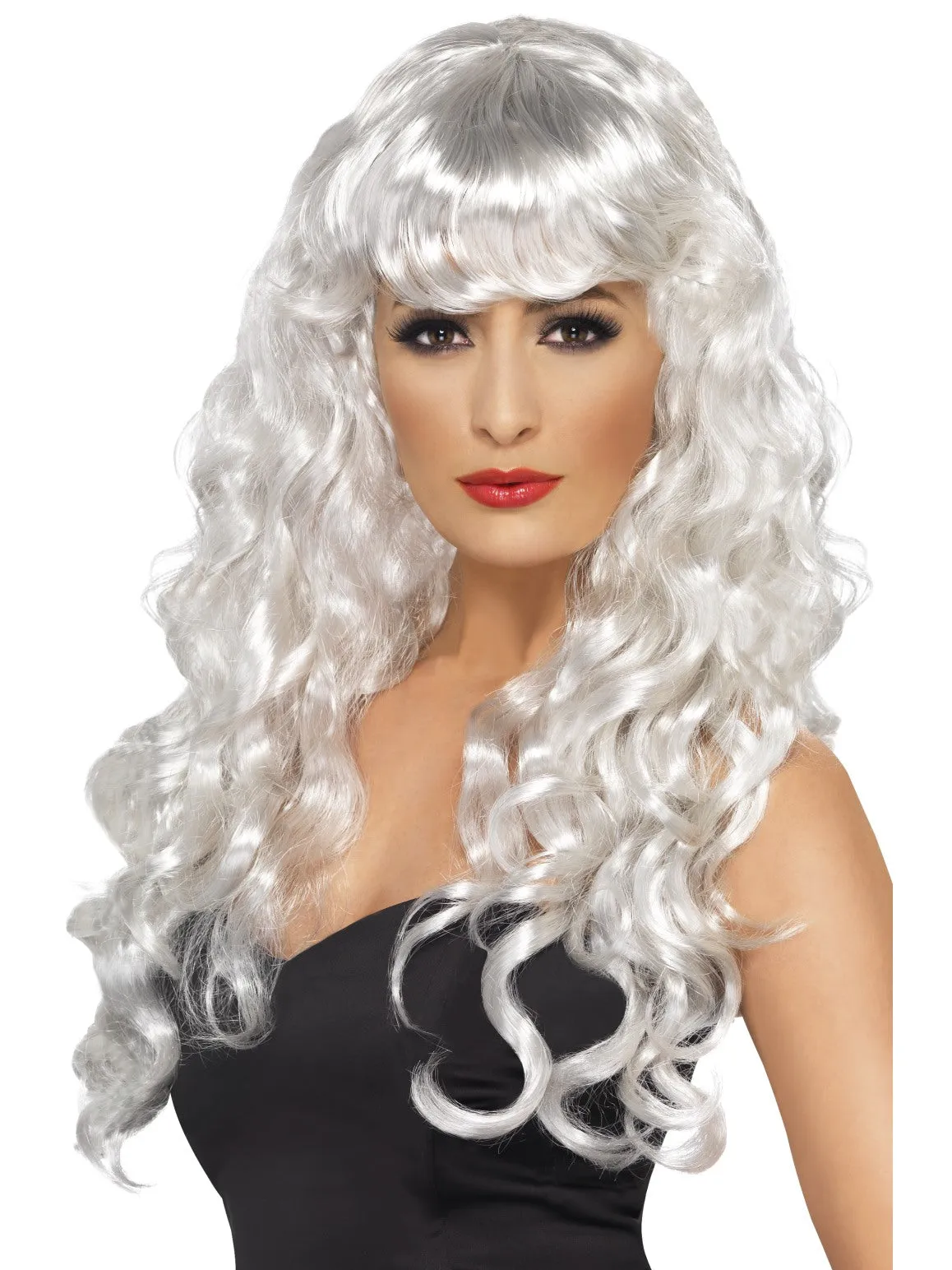 White Long Siren Wig