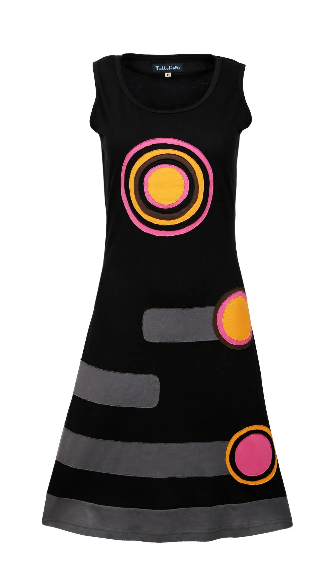 womens-sleeveless-summer-sun-dress-s-with-multicolored-patch-design