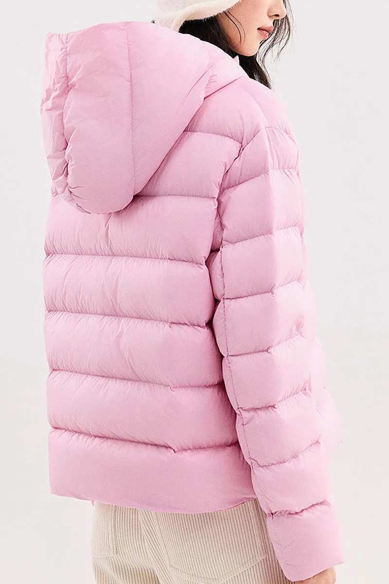 Women's Ultra Lightweight Hooded Packable Down Puffer Jacket
