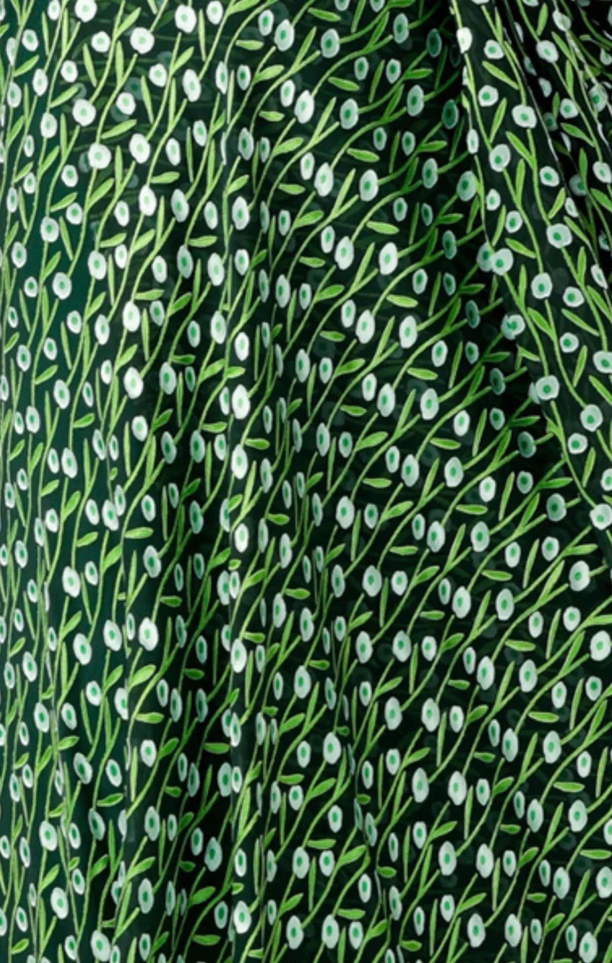 WONDERLAND MIDI WRAP DRESS IN EMERALD POPPY