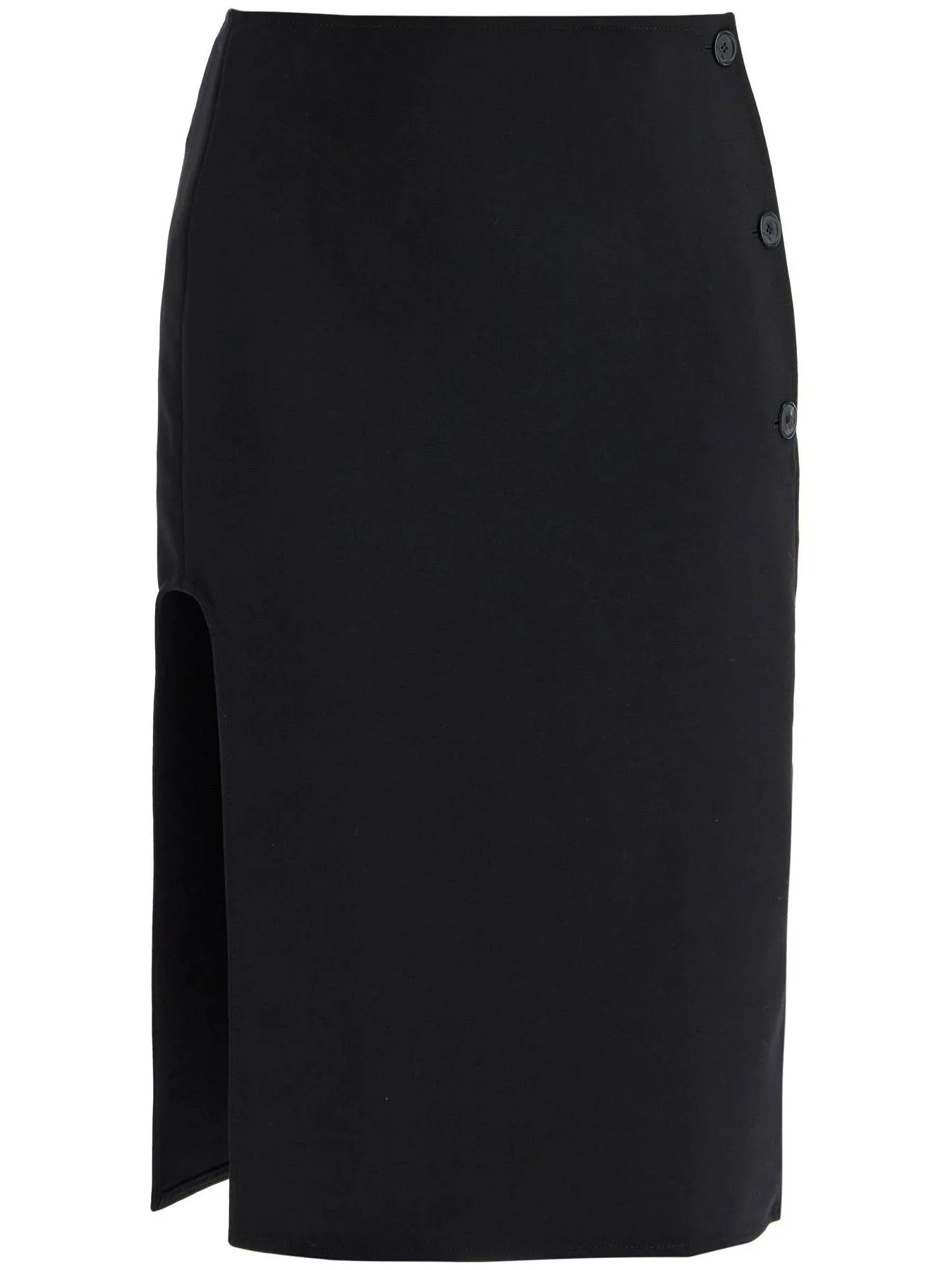 Wool-Blend Midi Skirt