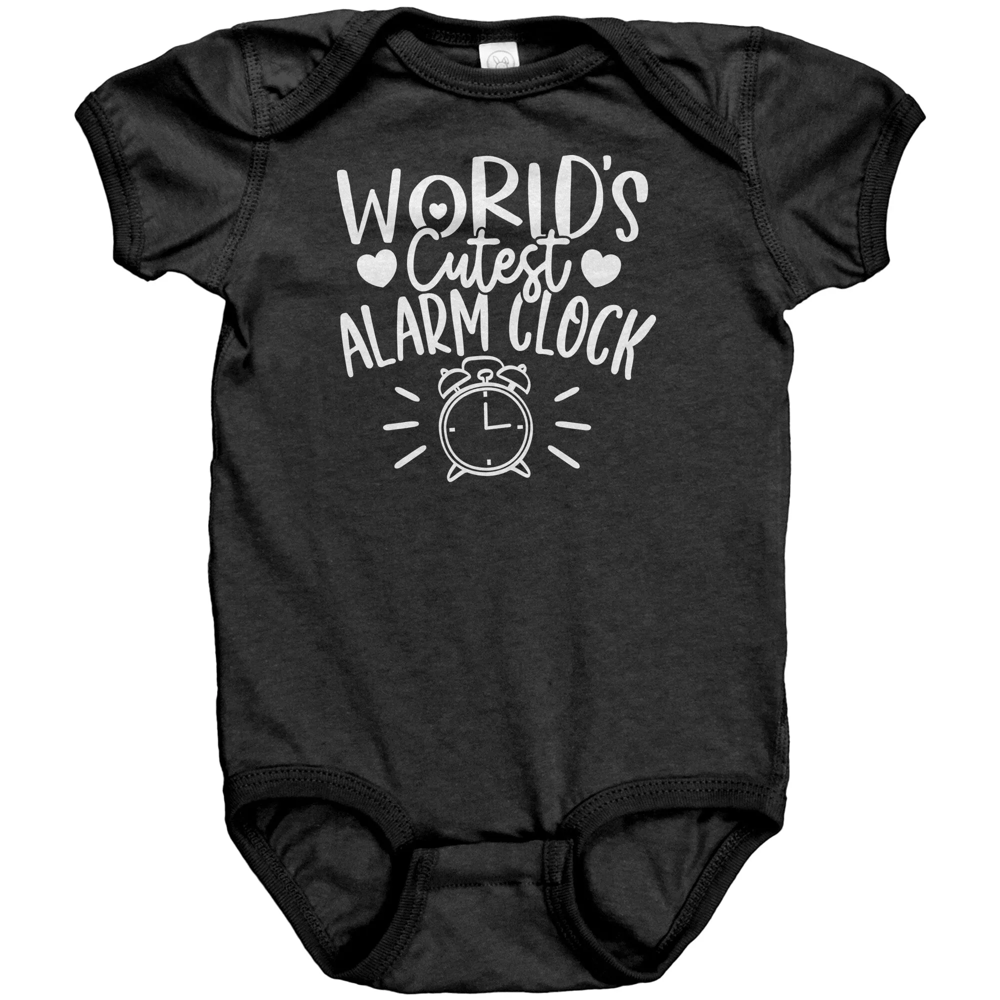 World's Cutest Alarm Clock Baby One Piece Snap Bodysuit