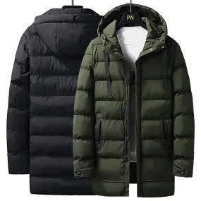Zorvack - Puffer Jacket Heren Lang met Capuchon, Winddicht, Warm & Geïsoleerd